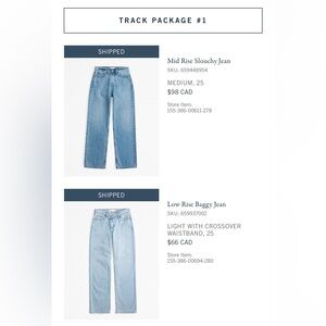 Brand new Abercrombie & Fitch Jeans (Selling together) Still in unopened bag.